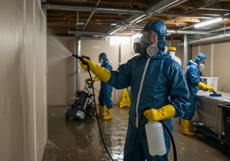 Basement Sanitization and Antimicrobial Treatment process in Poultney, VT