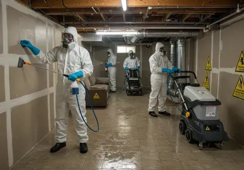 Basement Moisture Removal and Structural Drying process in Poultney, VT